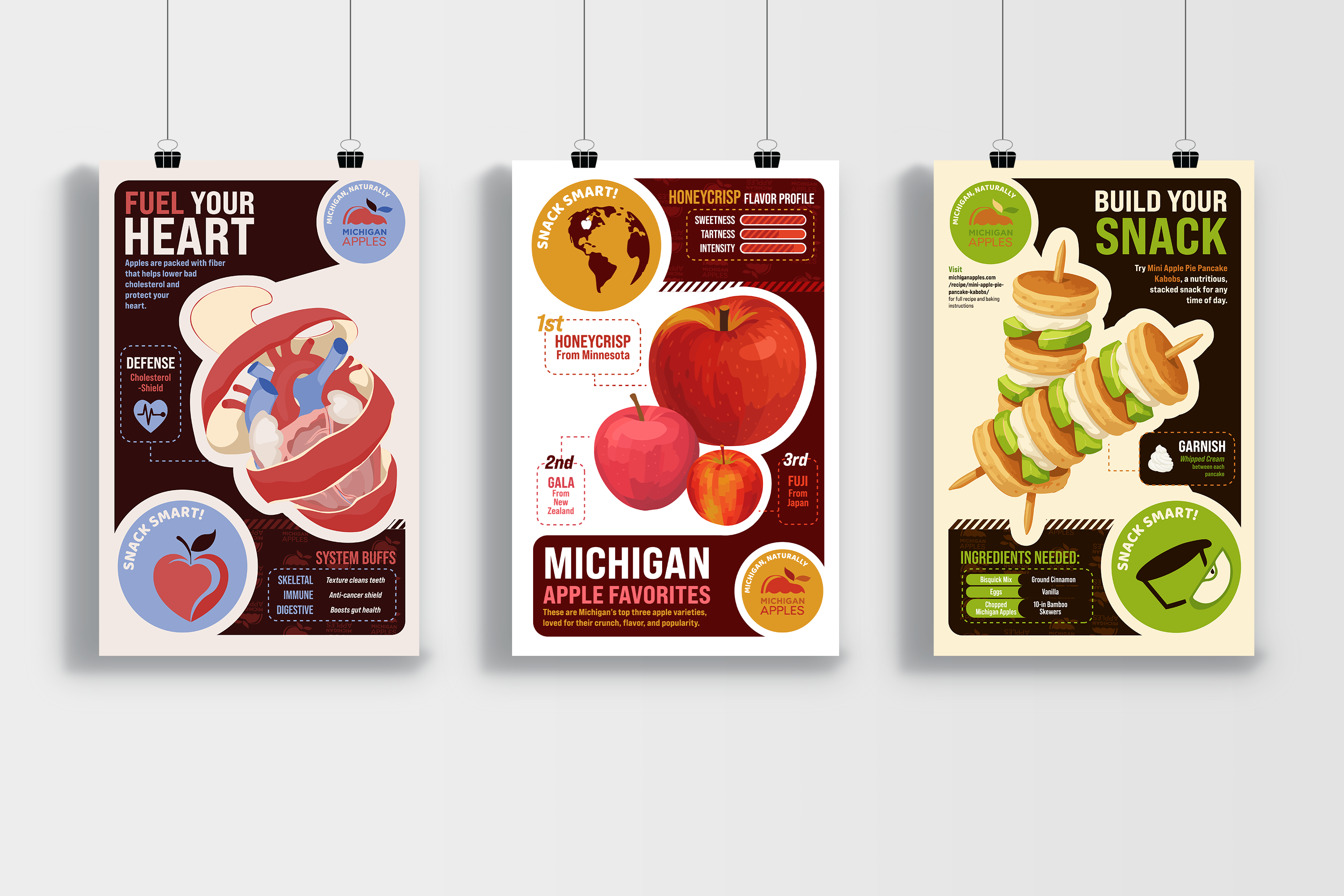 Michigan Apples poster series